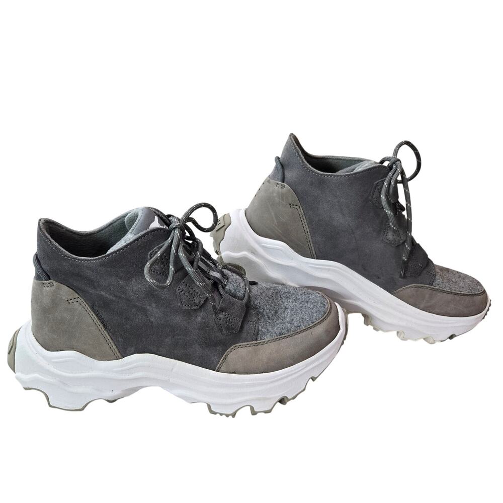 Sorel Women's Size 9 Gray Kinetic Breakthru Caribou Sneaker Boot Lugg Sole #898 - Picture 9 of 9